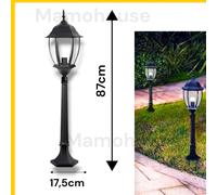 Lampione lampioncino da terra per giardino esterno lanterna in vetro es39