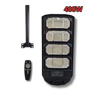 Lampione LED 400W Solare Stradale Sensore Crepuscolare Telecomando Pannello