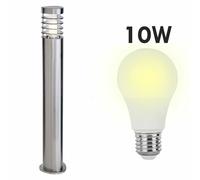 Lampione LED acciaio inox giardino lampada 10W E27 RGB 100cm IP44 multi colore