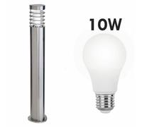 Lampione LED acciaio inox giardino lampada 10W E27 RGB 100cm IP44 multi colore