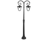 Lampione LED da Giardino 2xE27 Diffusore Esterno Lampioncino Nero V-TAC VT-738