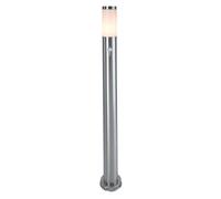 Lampione LED E27 acciaio sensore movimento palo luce giardino cortile viale 230V [EEK: A+]