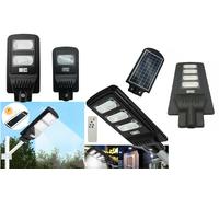 LAMPIONE LED STRADALE PANNELLO SOLARE FOTOVOLTAICO TELECOMANDO 30W 60W 90W 120W