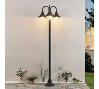 Lampione Lindby Edric, altezza 215 cm, antracite, alluminio LINDBY
