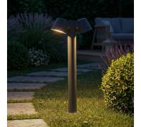 Lampione Lindby Ileyna, a 2 luci, antracite, 100 cm LINDBY