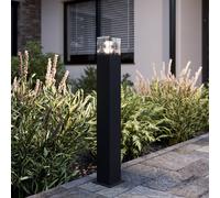 Lucande Lampione Keke – Lampada da esterni 70 cm, antracite, alluminio, dimmerabile