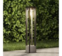 Lampione Lucande Overa, grigia, metallo, 68 cm, IP44, E27 LUCANDE