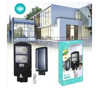 LAMPIONE LUCE STRADALE LED PANNELLO RICARICABILE SOLARE 100W TELECOMANDO LED-851