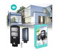 LAMPIONE LUCE STRADALE LED PANNELLO RICARICABILE SOLARE 100W TELECOMANDO LED-851