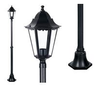 LAMPIONE MINERVA 1 LUCE SU PALO CHIARO DI LUNA altezza cm. 198