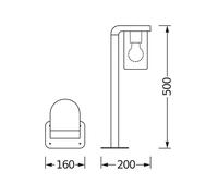 Lampione OSRAM ENDURA CLASSIC CASCADE 50 cm grigio scuro/trasparente Osram