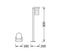 Lampione OSRAM ENDURA CLASSIC CASCADE 80 cm grigio scuro/trasparente Osram