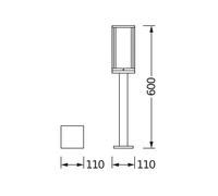 Lampione OSRAM ENDURA CLASSIC FRAME, grigio scuro, 60 cm IP44 Osram