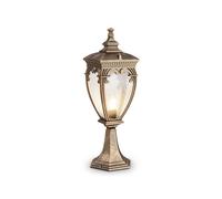 Lampione Per Esterno Classico Da Esterno Alluminio Oro 1 Luce E27 60W Ip44
