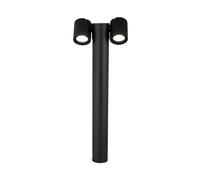 Lampione Per Esterno Moderno Alluminio Nero 2 Luci Gu10 50W Ip54
