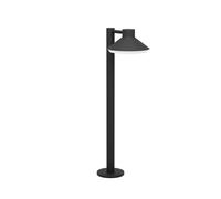 Eglo Ninnarella - Lampada da terra a LED da giardino per esterni, lanterna per esterni, luce per vialetto in metallo nero e plastica bianca, lampadina GU10, luce bianca calda, IP44