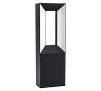 Lampione Per Esterno Moderno Riforano Alluminio Nero Policarbonato Bianco Led [EEK: A++]