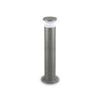 Lampione Per Esterno Moderno Torre Alluminio Grigio 1 Luce E27 15W Ip44 [EEK: A++]