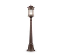 Lampione Per Esterno Vintage Da Esterno Alluminio Marrone 1 Luce E27 60W Ip44