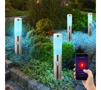 Lampione Piantana Giardino Smart Home Cct Timer Dimmerabile Sensore RGB LED 4x [EEK: F]