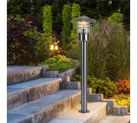Lampione Piantana Lanterna Lampada da Giardino Esterni Acciaio Inox Spazzolato [EEK: Non valutato]