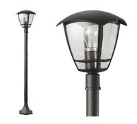 LAMPIONE SELENE 1 LUCE SU PALO CHIARO DI LUNA altezza cm. 100