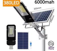 Lampione solare 200W esterno impermeabile 6000mAh automatico dal tramonto alba