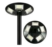 LAMPIONE SOLARE 300W UFO 400 LED SENSORE MOVIMENTO LUCE FREDDA 6500K IP66 LM
