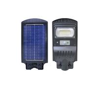 Lampione Solare 48 LED SMD 30W Sensore Crepuscolare e Telecomando IP65 Esterni