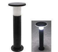Lampione Solare LED Paletto 60CM Luce Segnapasso Nero per Esterno Sentieri IP65