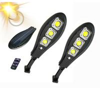 LAMPIONE SOLARE PER ESTERNO 30W LUCE LED COB FARO PANNELLO SENSORE LUCE FREDDA