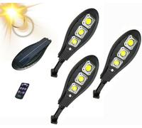 LAMPIONE SOLARE PER ESTERNO 30W LUCE LED COB FARO PANNELLO SENSORE LUCE FREDDA
