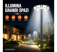 Lampione Solare Stradale Led Faro 2000 watt Crepuscolare Pannello Telecomando