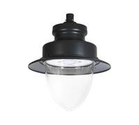 Lampione Stradale 40W LED Lumileds 120lm/w No Flickering Nero Copertura Inclusa Colore Bianco Naturale 4.000K