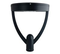 Lampione Stradale 65W Iron Black1-10V Programmabiledriver Philips Colore Bianco Caldo 2.700K