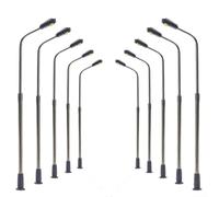 Lampione stradale a LED bianco a testa singola scala N per modellismo ferroviario 20 pezzi completo di resistenze