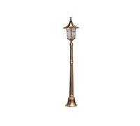 Lampione Stradale A Palo Alto In Ottone, Metallo, Alluminio, E27, Vintage, Per Esterni, Ip54, In Vetro, Impermeabile, Lampada A Colonna, Cortile, Paesaggio, Prato, Percorso, Illuminazione (Altezza 1,