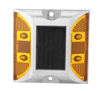 Lampione Stradale in Alluminio Lampada di Segnalazione a LED Impermeabile in Fusione di Alluminio a Energia Solare per Vialetto, 6 Luci di Posizione a Terra a LED Lampada a Perno