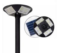 LAMPIONE STRADALE LED CON PANNELLO SOLARE CREPUSCOLARE 200W LUCE FREDDA IP66 UFO