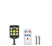 Lampione stradale solare a LED impermeabile for esterni for lampada ad angolo regolabile da parete giardino Batteria al litio incorporata(W7101B-4)