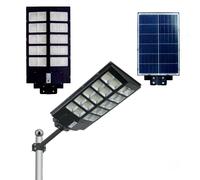 Lampione Stradale Solare Faro LED 1500W Crepuscolare Telecomando Impermeabile
