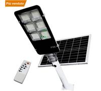 Lampione Stradale Solare LED 400W con Sensore Crepuscolare Illumina 600mq