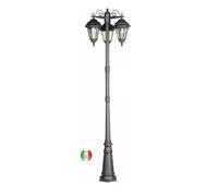Lampione tradizionale da giardino H 232 cm fusione alluminio Rimini Z328.C24