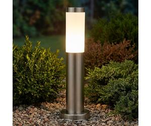 Lampione Zoccolo Außenstehlampe Acciaio Inox LED Lampada da Giardino Argento H