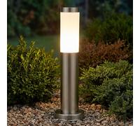 Lampione Zoccolo Außenstehlampe Acciaio Inox LED Lampada da Giardino Argento H