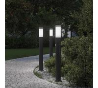 Lampioni a dissuasore con sensore 3 pz 80 cm Acciaio Inox IP44