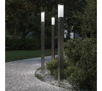 Lampioni a paletto con sensore 3 pz 110 cm Acciaio Inox IP44