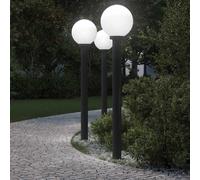 Lampioni a palo 3 pz 120 cm Nero IP44