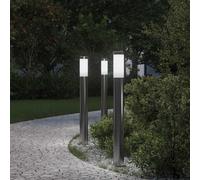 Lampioni a palo 3 pz 80 cm Acciaio Inox IP44