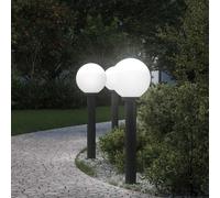 Lampioni a palo 3 pz 80 cm Nero IP44